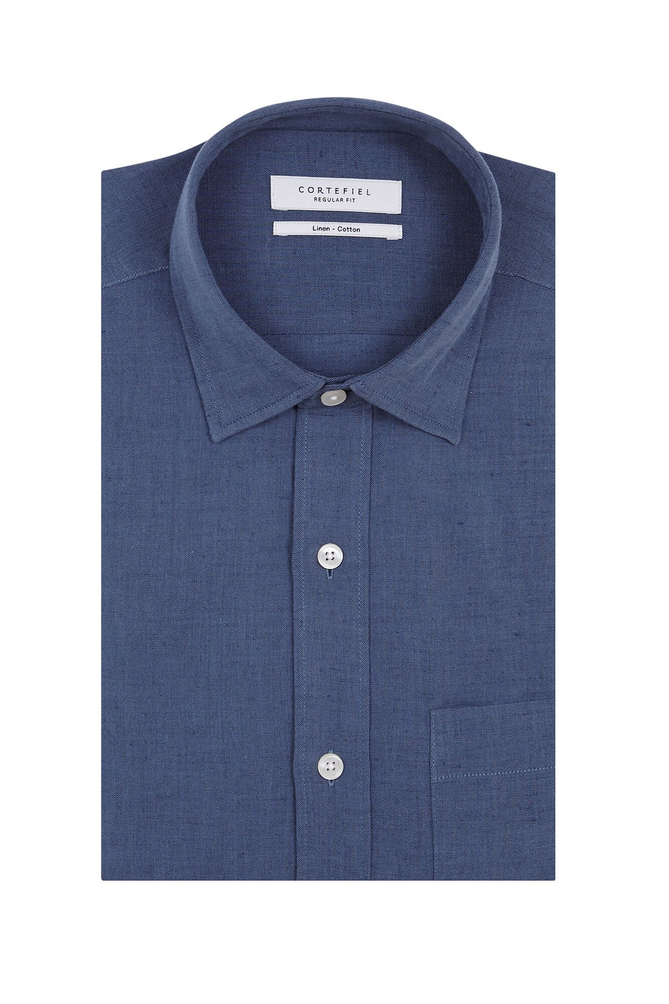 Cortefiel Plain linen cotton shirt