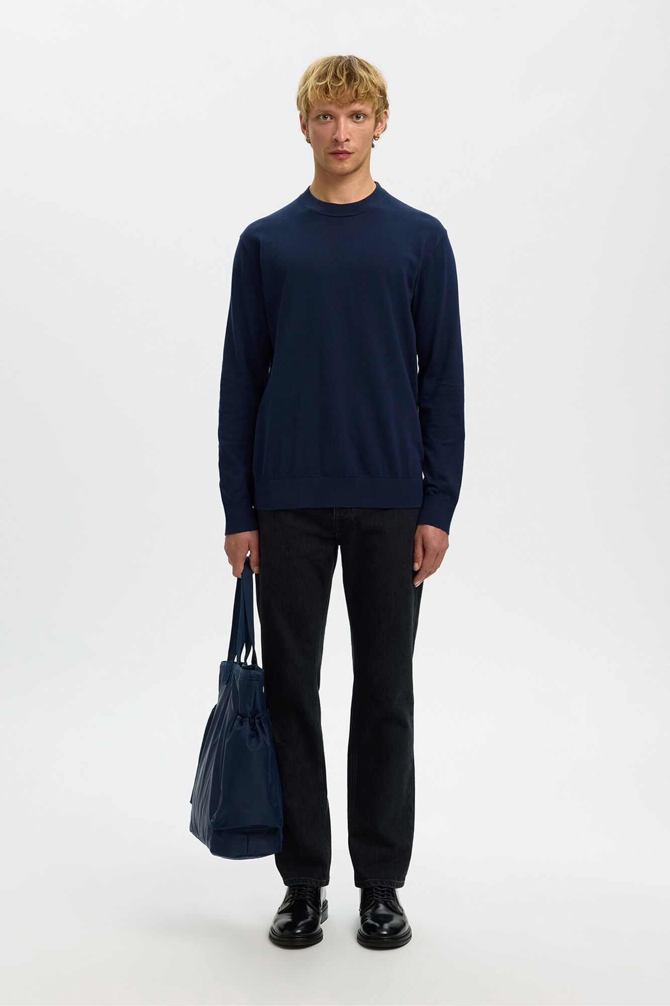 Selected Camisola leve 100% algod&atilde;o org&acirc;nico