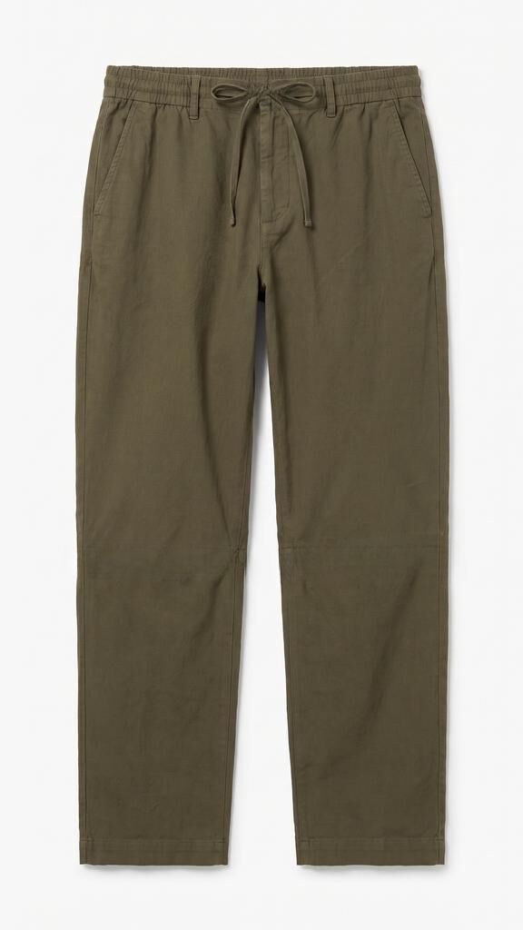 OOTO Pantal&oacute;n de lino-algod&oacute;n regular Kaki