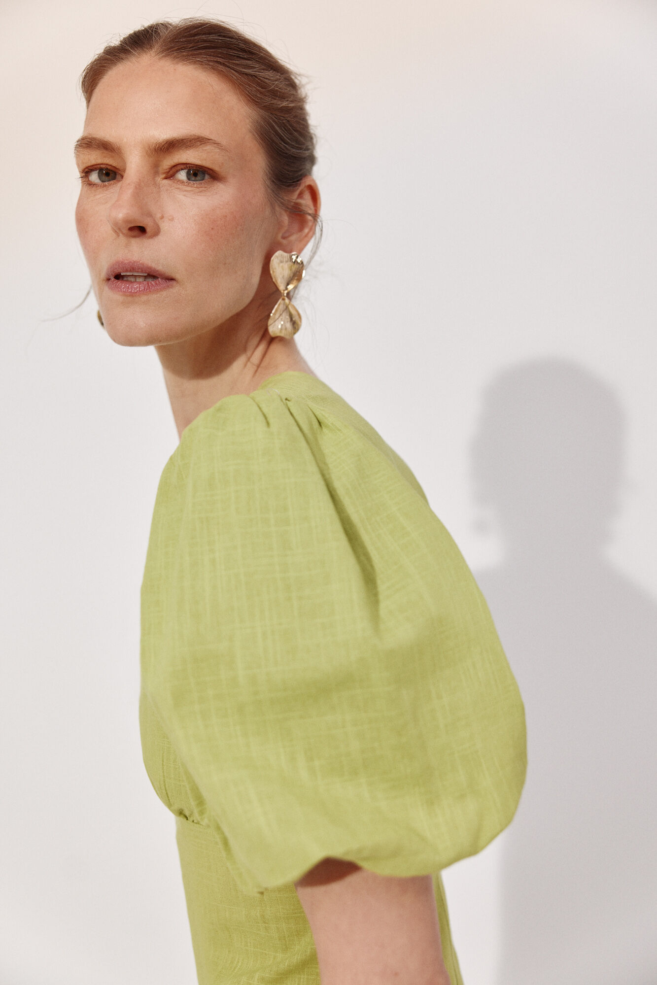 Cortefiel Floral print dress Green