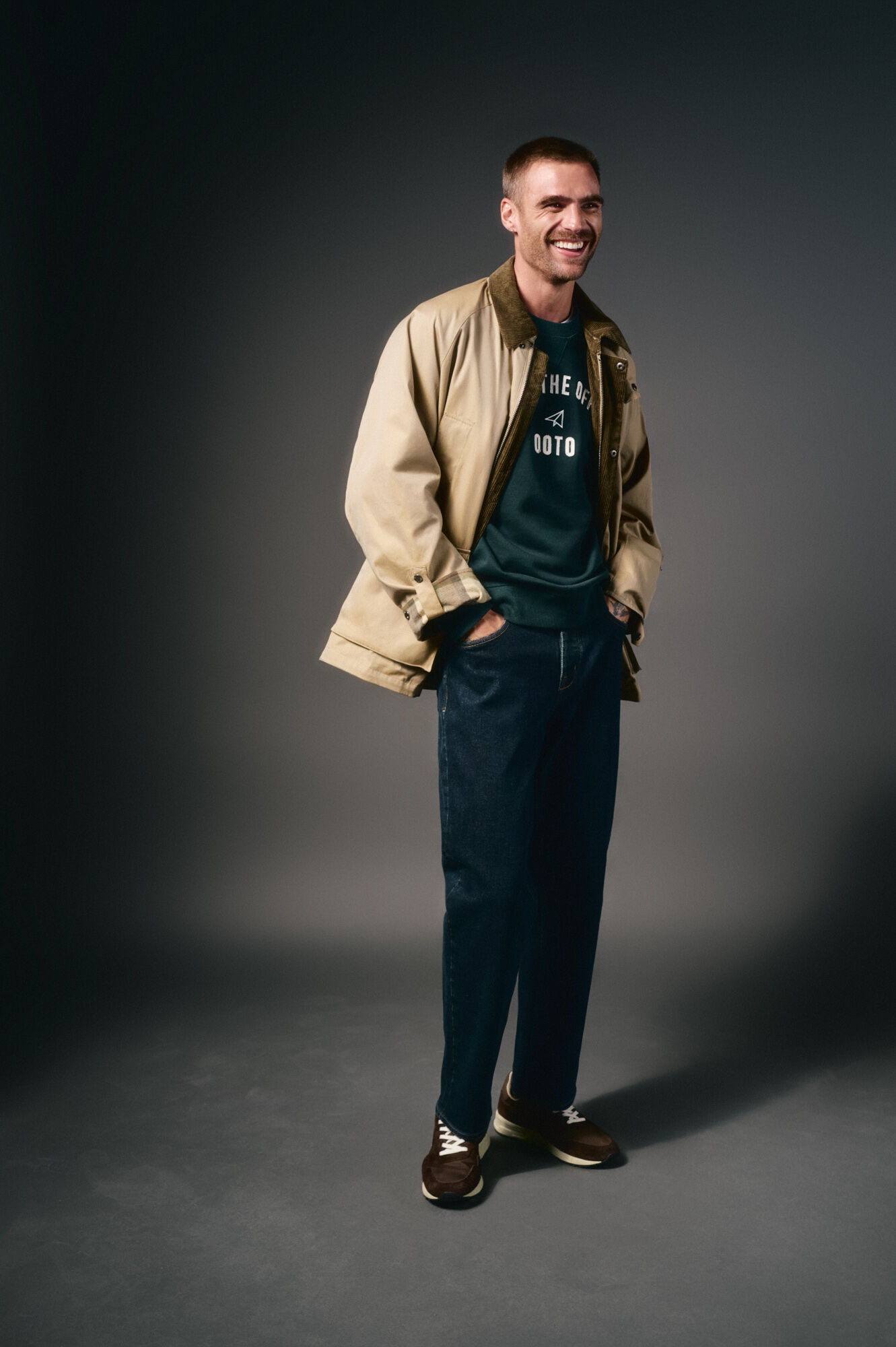 OOTO Parka tecido efeito encerado Tostado