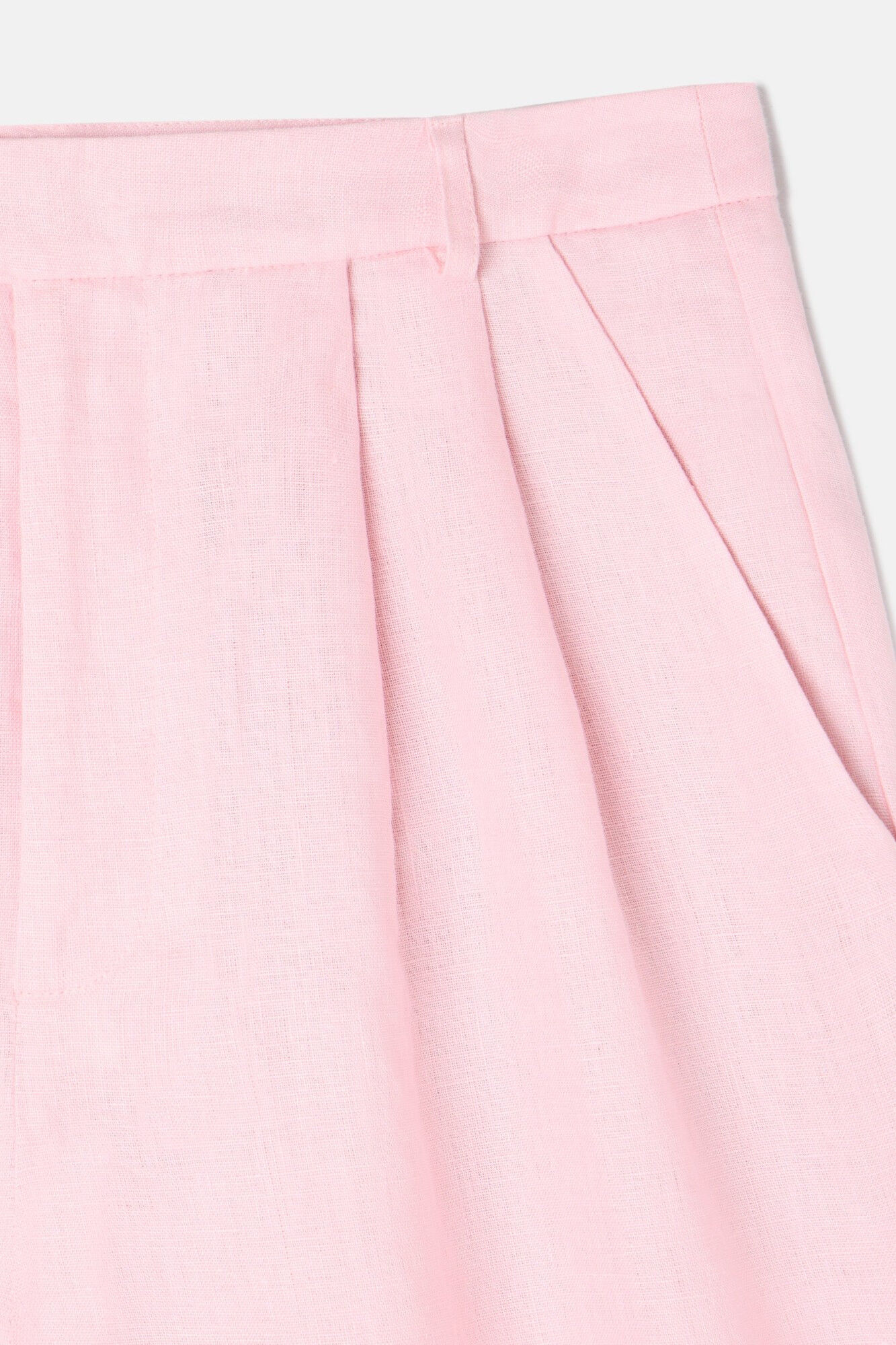 Silbon Cal&ccedil;as de linho com pregas Subiu