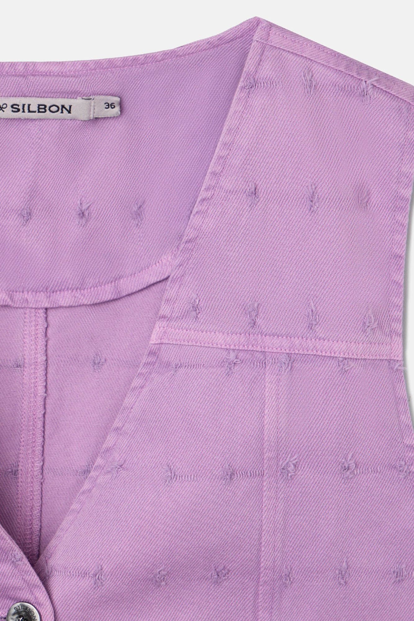Silbon Colete denim Colete Roxo