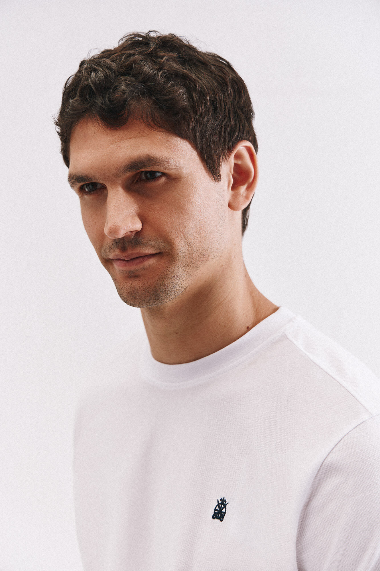 Cortefiel Basic piqu&eacute; t-shirt White