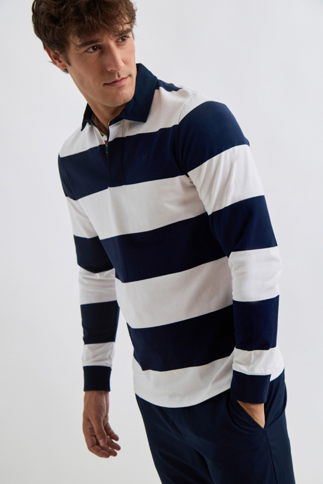 Williot Polo de Rugby Riscas Azul