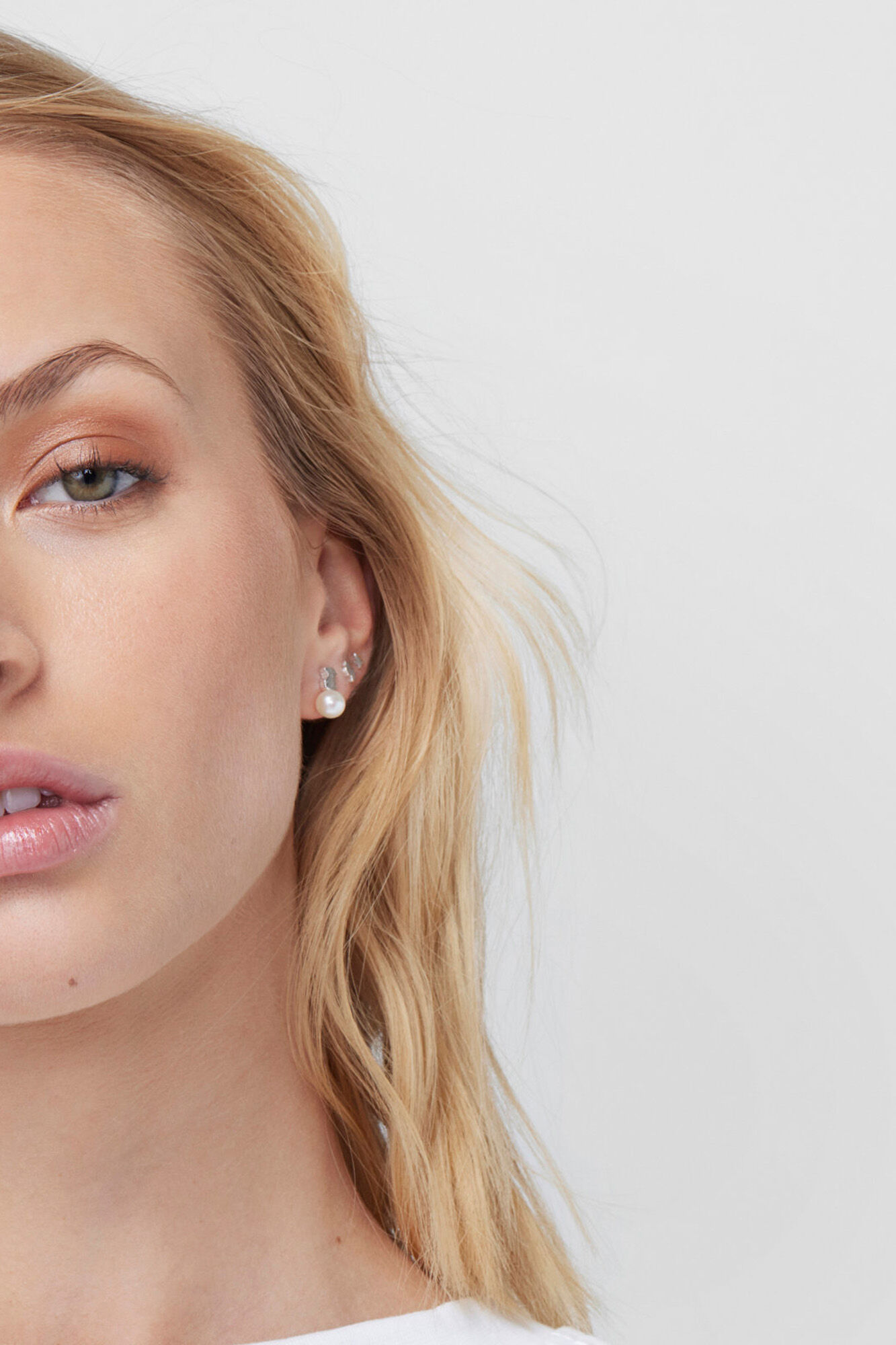 Tous Pendientes de plata y perlas cultivadas Puppies Gris