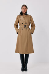 Cortefiel Long trench Beige