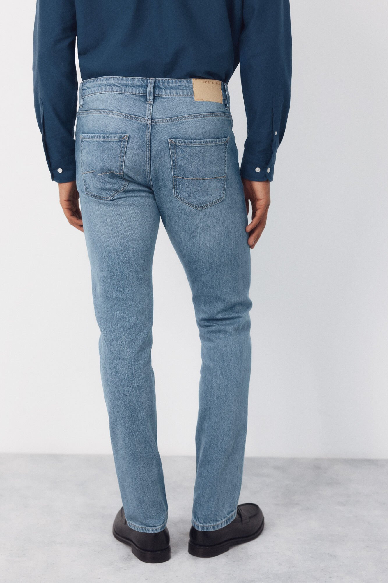 Cortefiel Lightweight slim fit jeans Blue