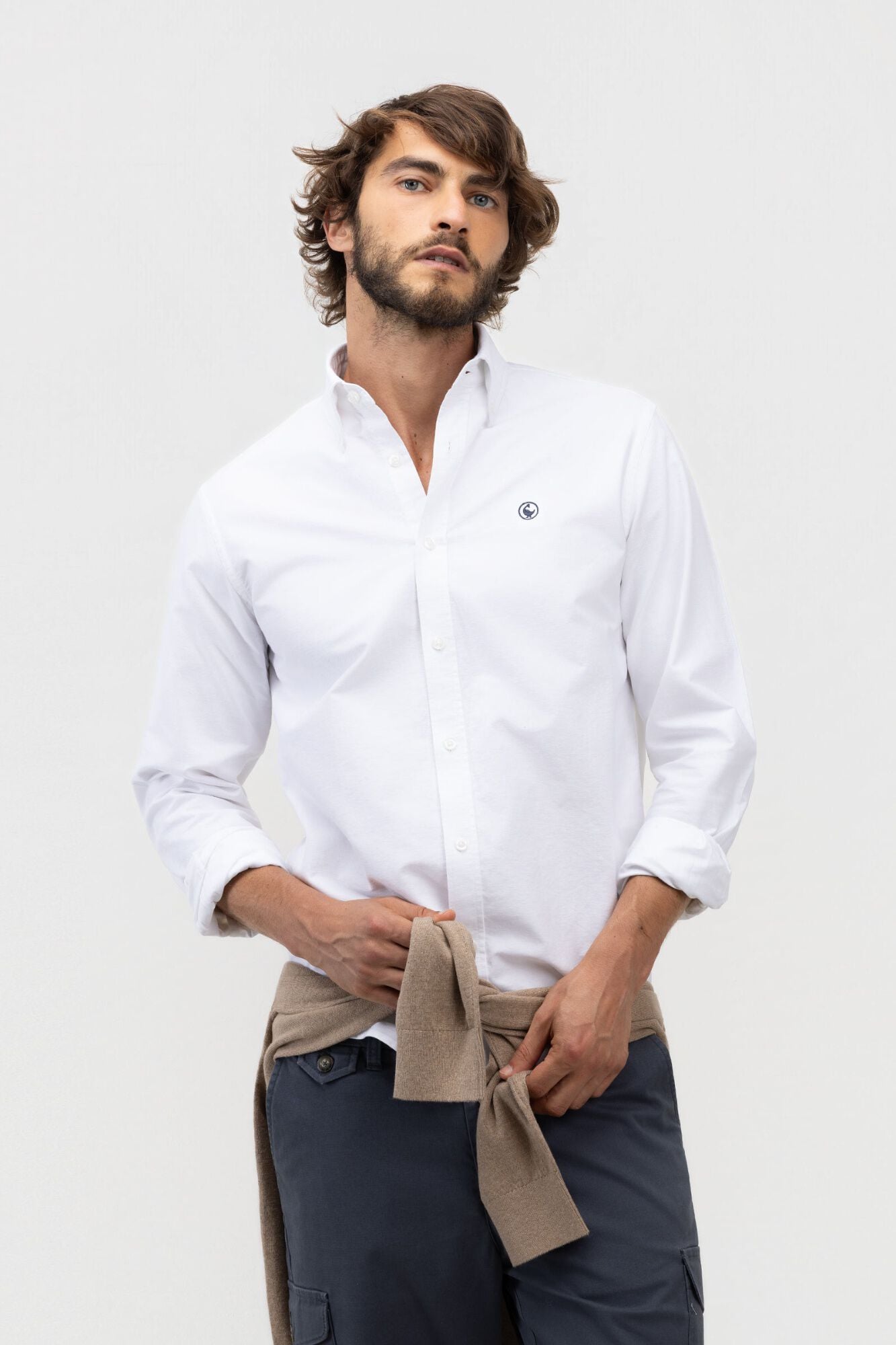 El Ganso Camisa Oxford lisa com bot&otilde;es