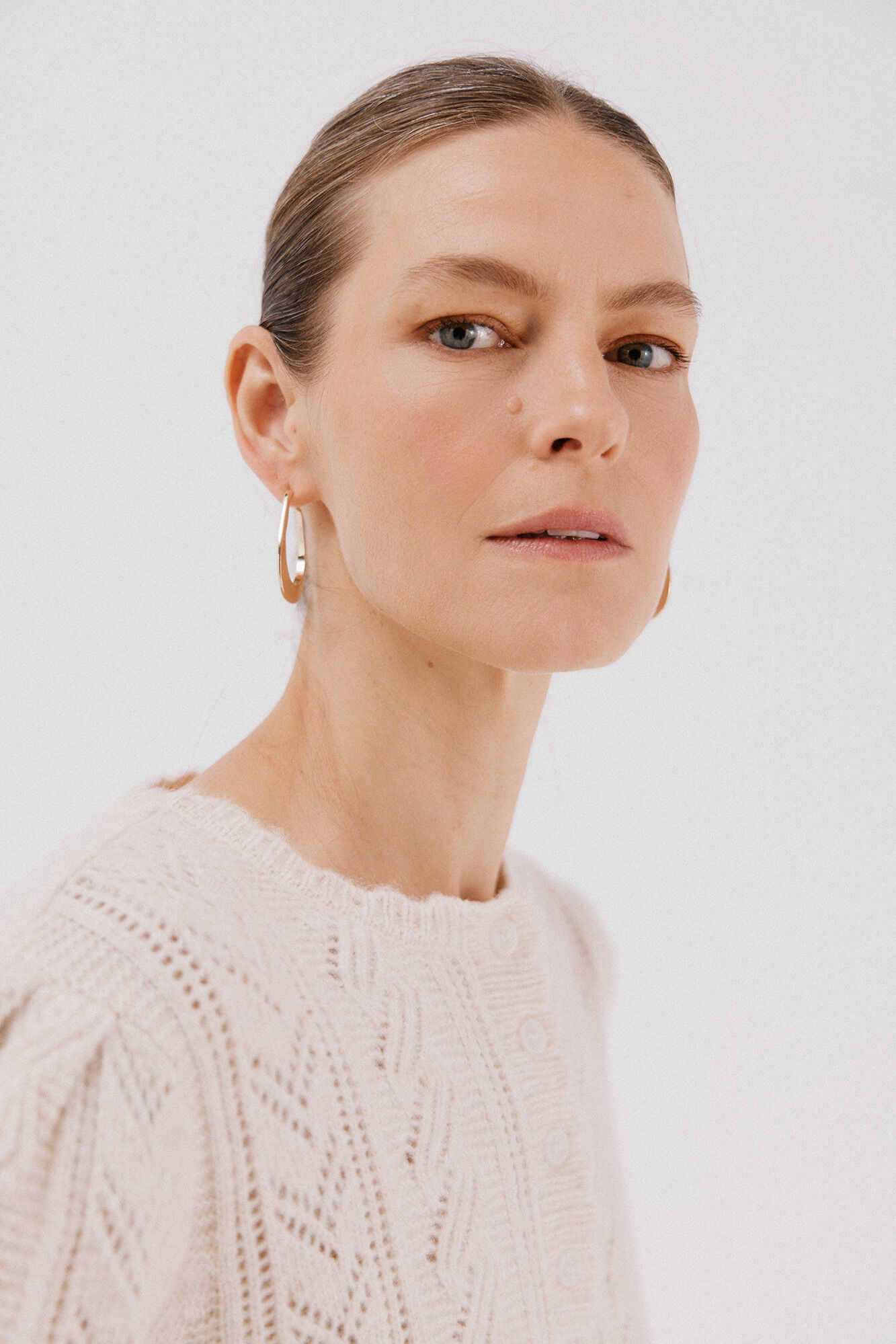 Cortefiel jersey-knit vest Ivory