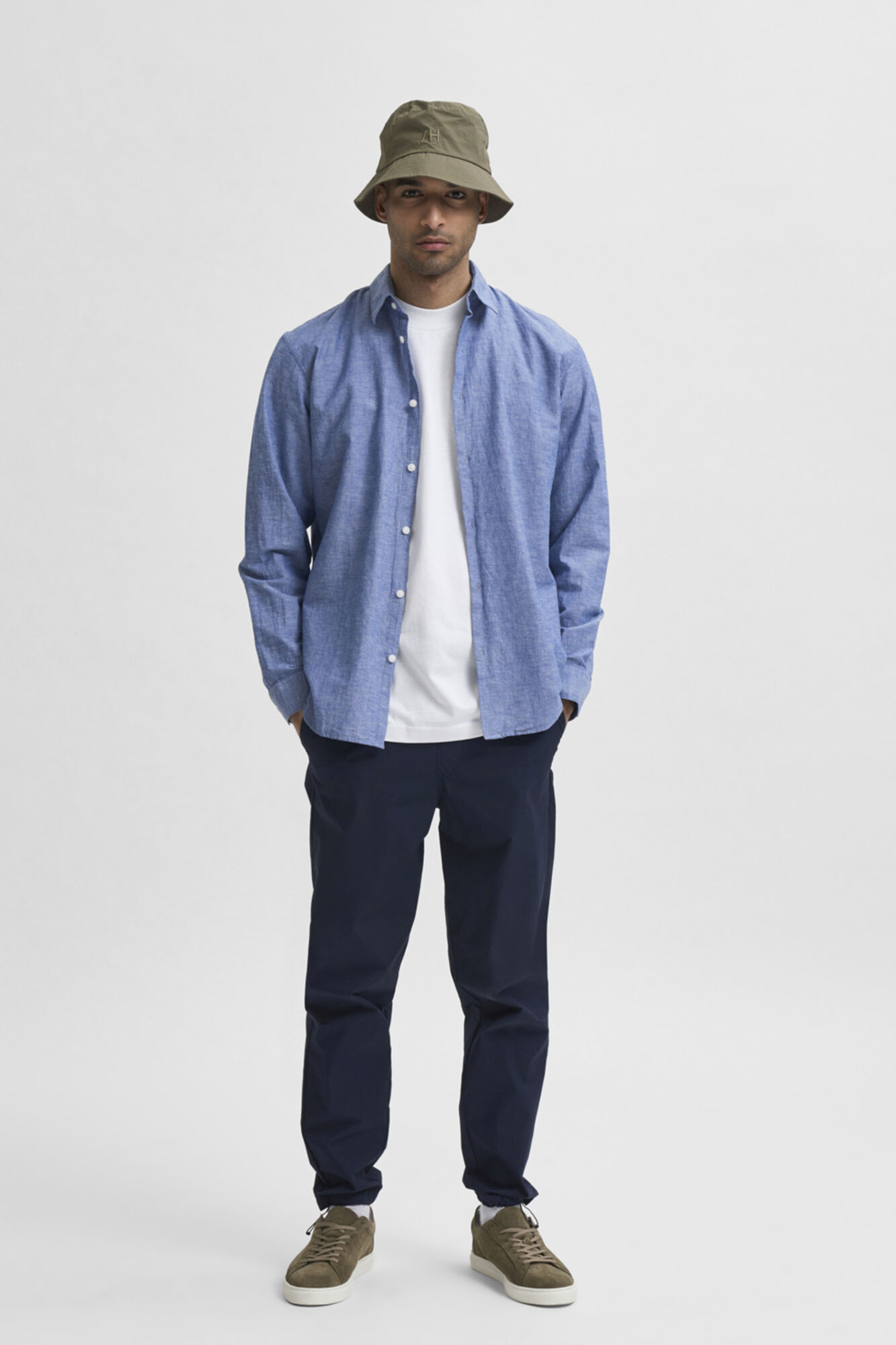 Selected Camisa slim fit de algod&oacute;n org&aacute;nico