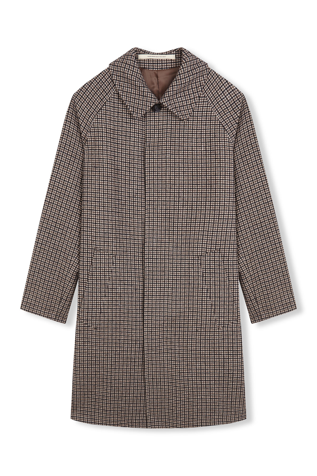 OOTO Abrigo cuadro inglesado Beige