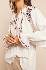 Slowlove Blusa bordada Ecru