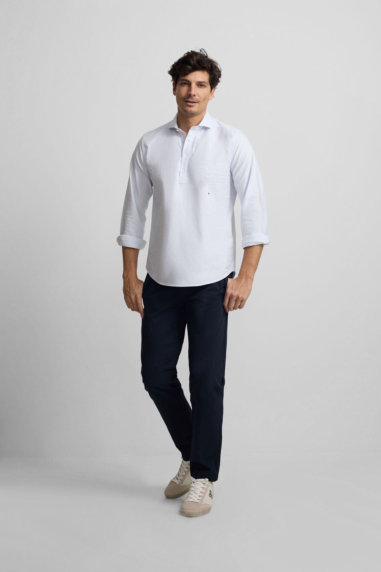 Silbon Polera sport oxford rayas