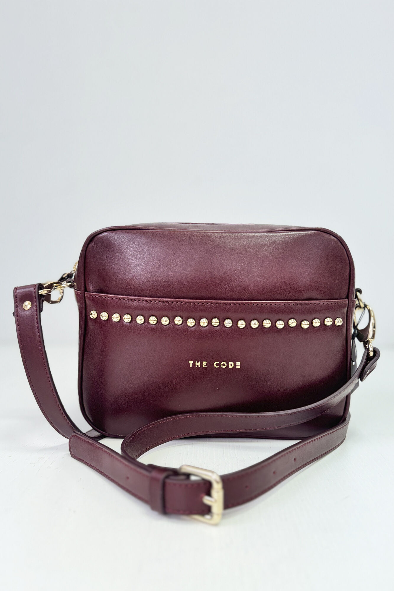 The Code Rock burgundy leather shoulder bag Maroon