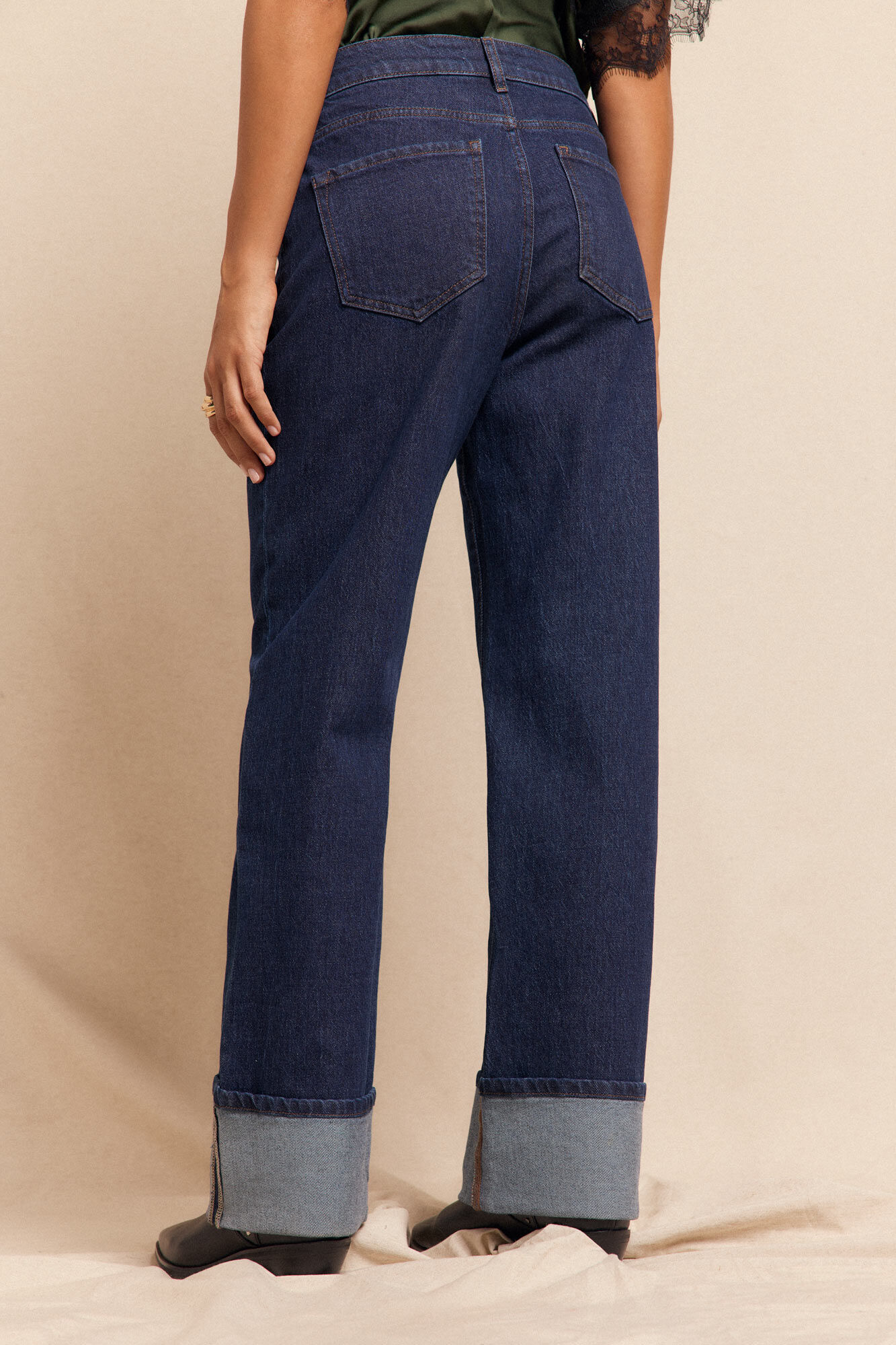 Slowlove Cal&ccedil;a jeans enrolada Azul