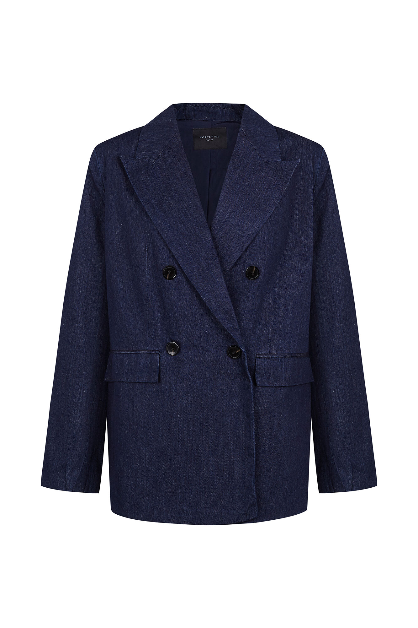Cortefiel Tailored denim blazer Blue