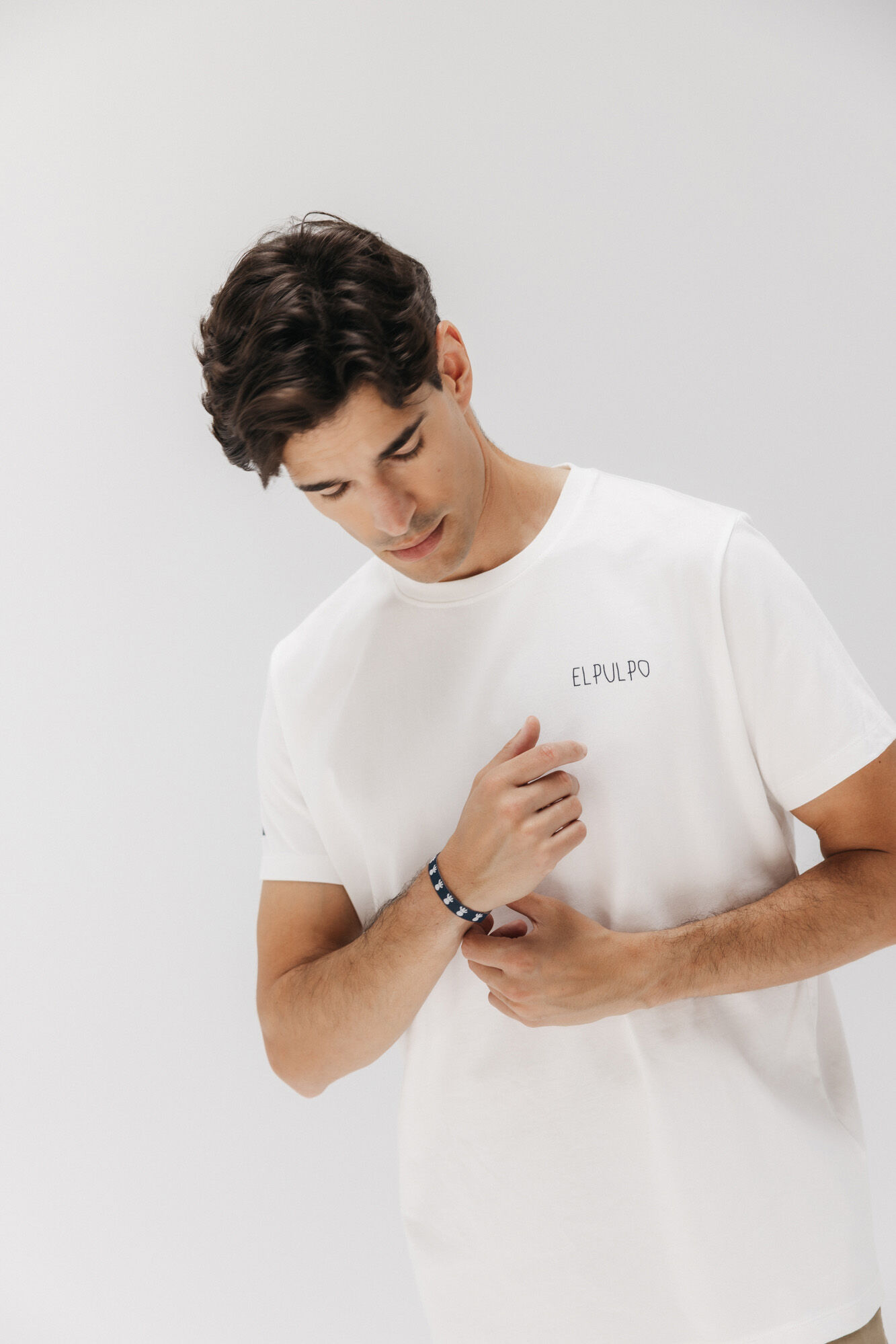 elPulpo Camiseta com patch de remo Branco