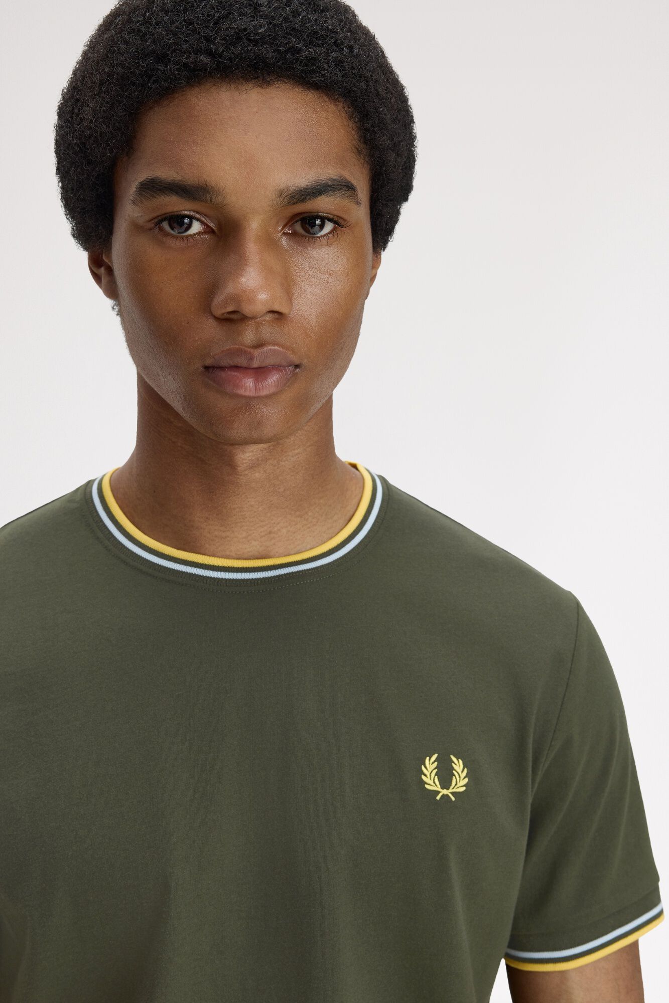 Fred Perry Camiseta con ribete con dos franjas