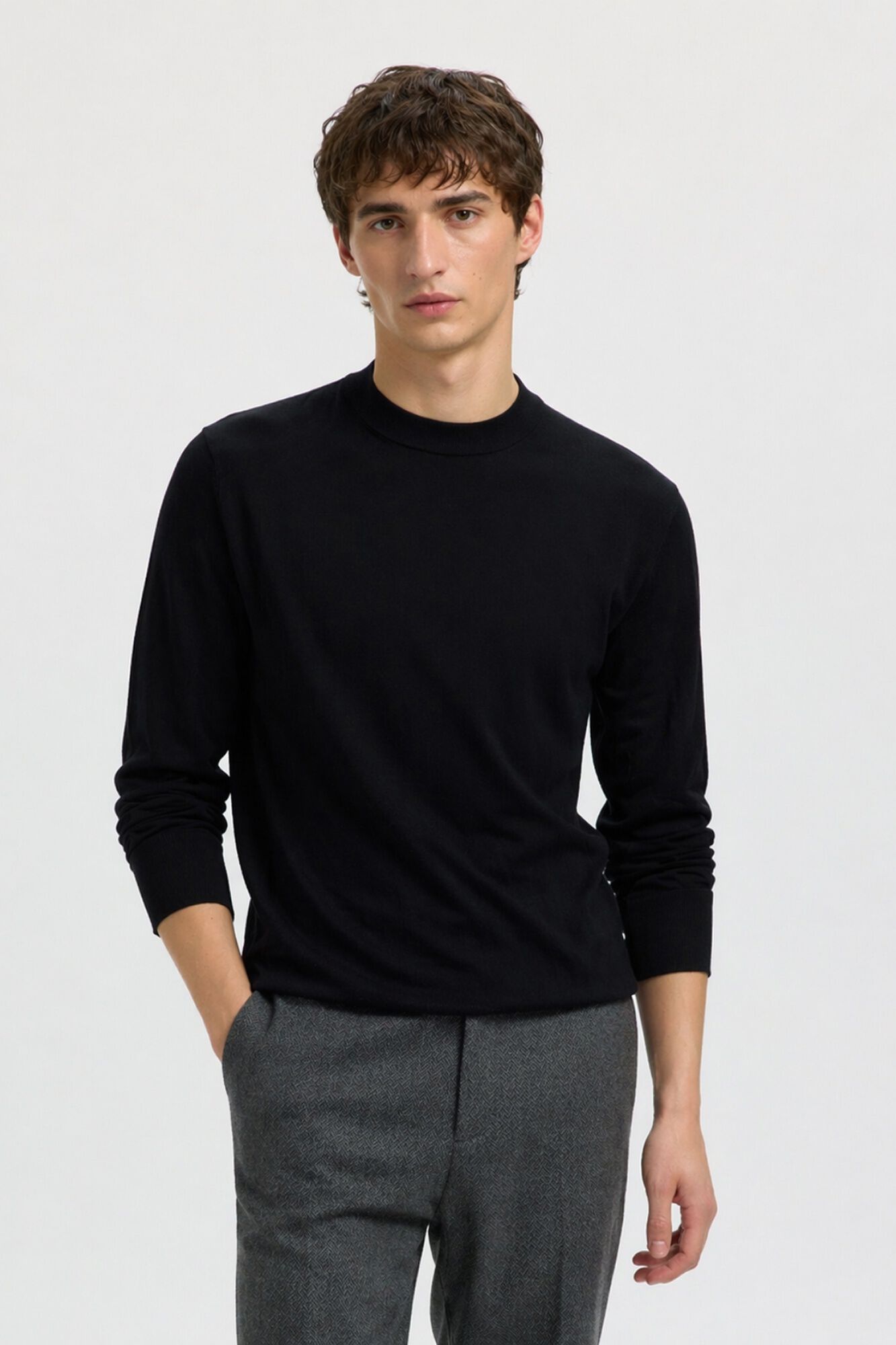 Selected Jersey ligero 100% algod&oacute;n org&aacute;nico Negro