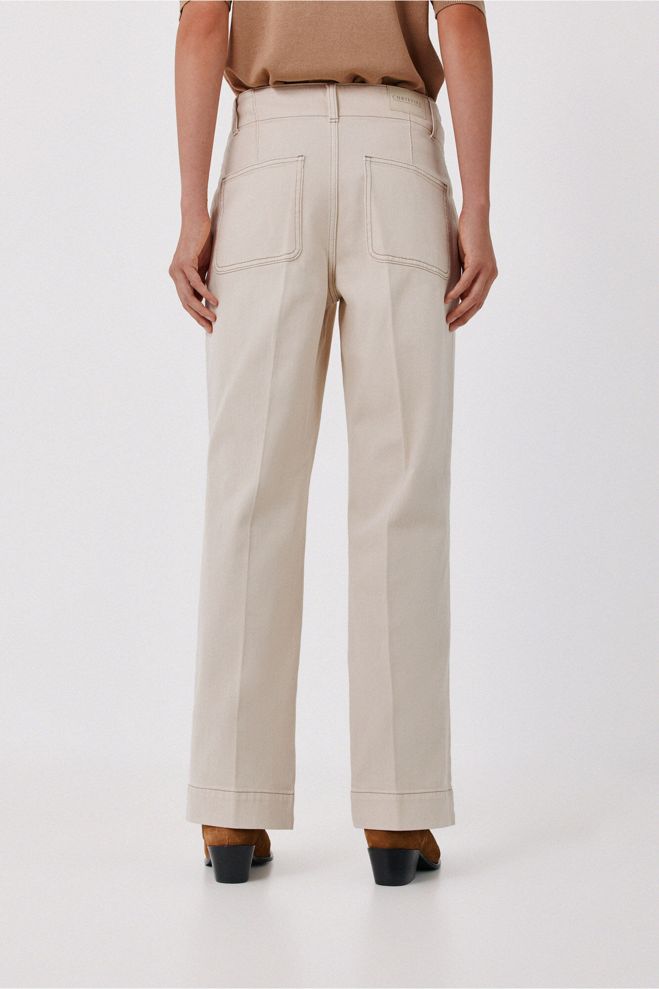 Cortefiel Straight formal jeans Ivory