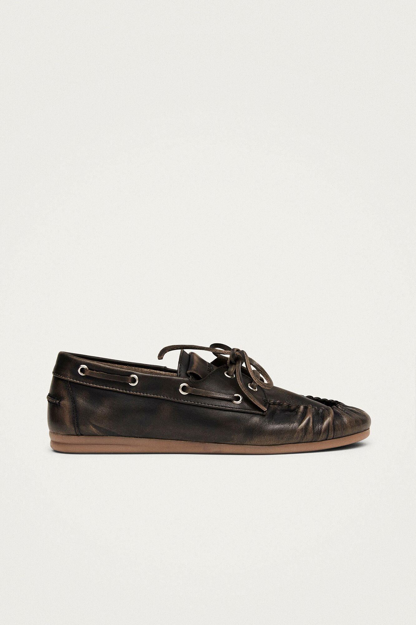 Alohas Mocassins em couro efeito vintage Rowan