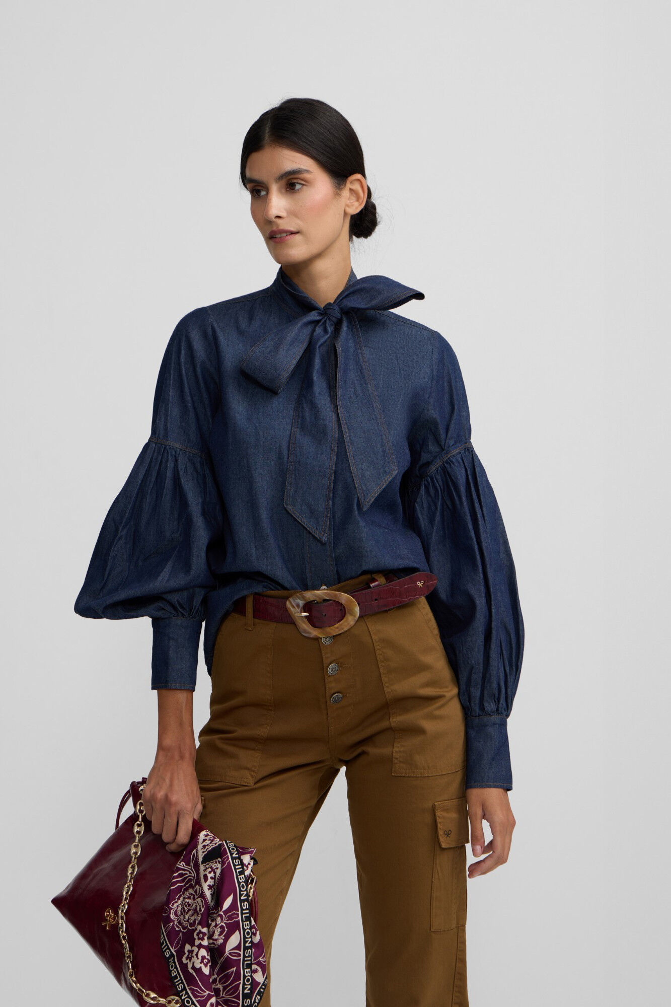 Silbon Camisa lazada Azul