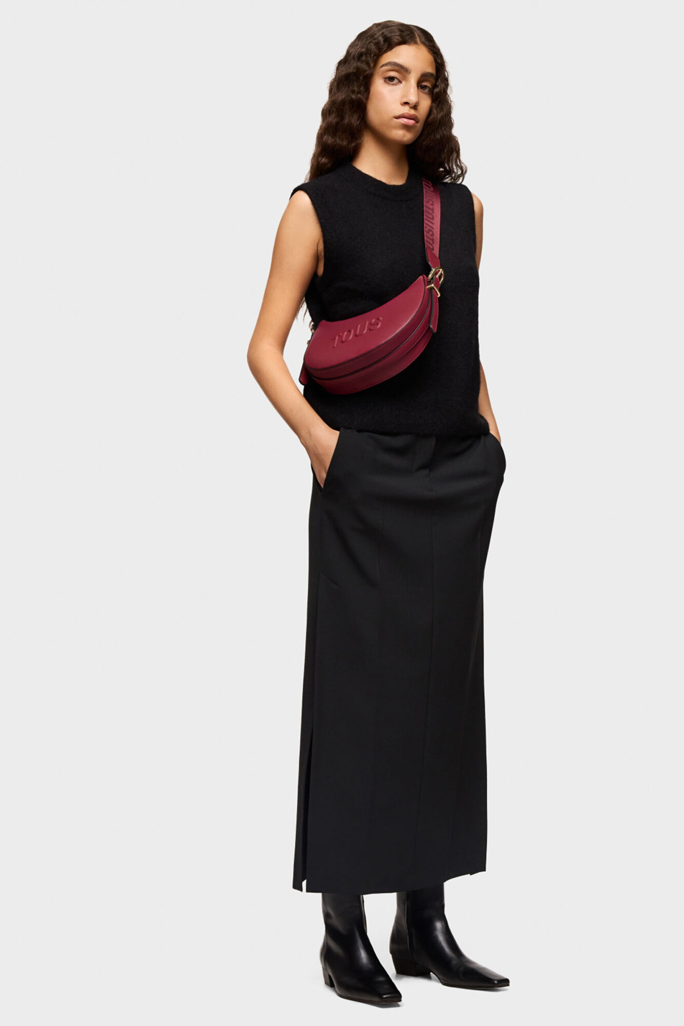 Tous TOUS Brenda medium crossbody (bag) shoulder bag Maroon