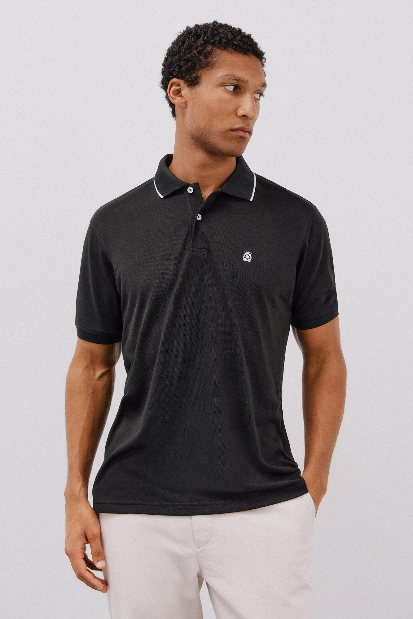 Cortefiel Coolmax&reg; polo  Black