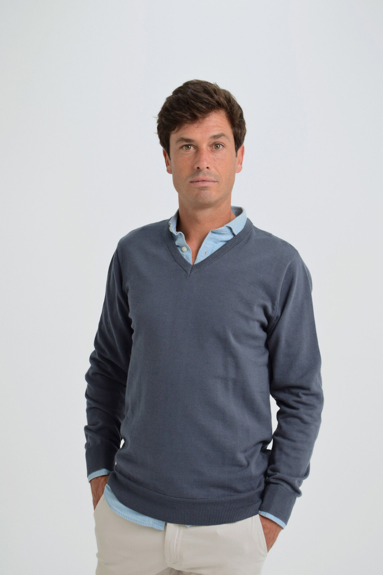 Cloking Camisola com gola em bico