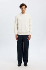 Selected Camisola de gola alta 100% algodão orgânico.  Branco