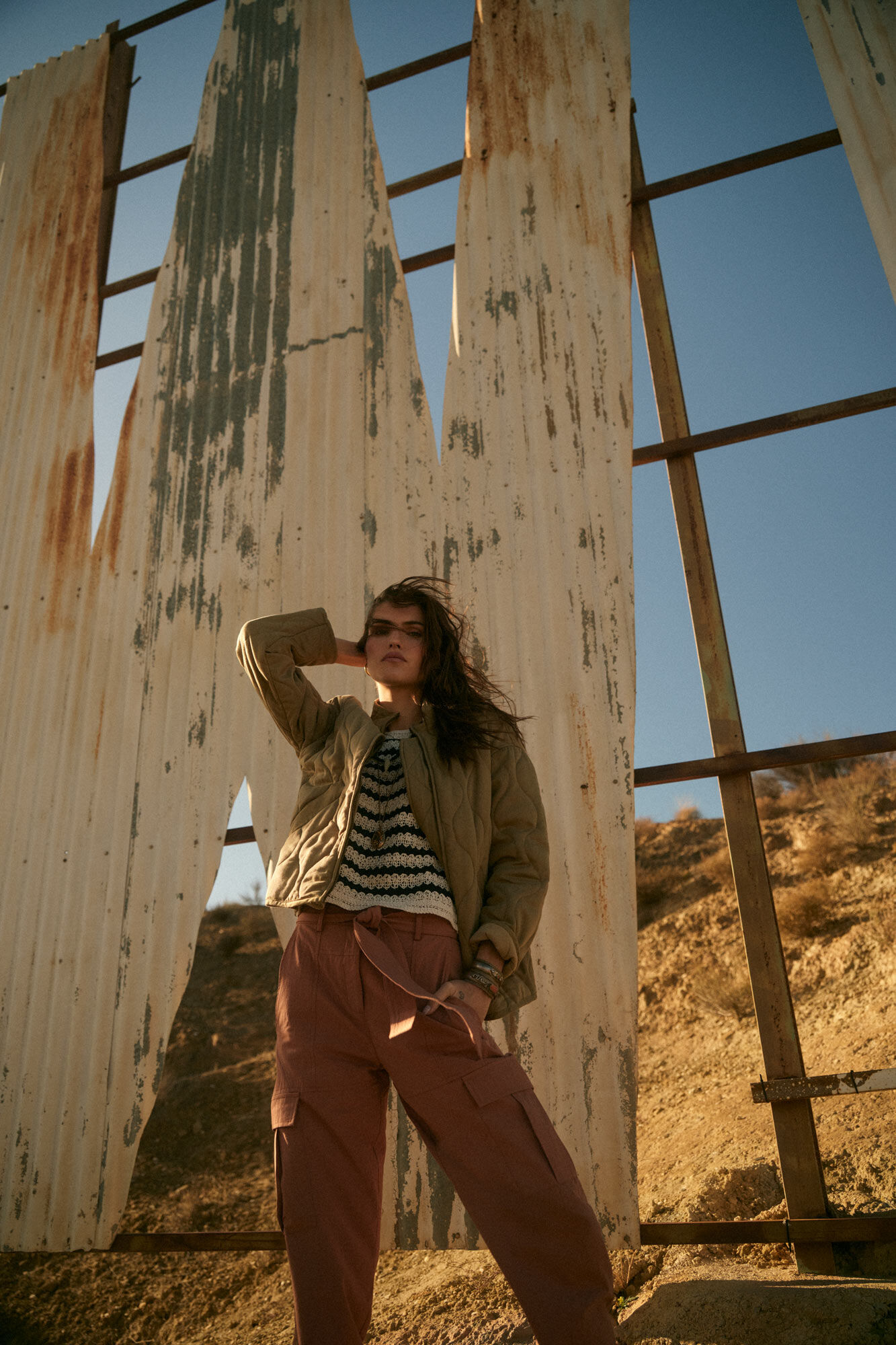 Slowlove Cazadora acolchada Kaki