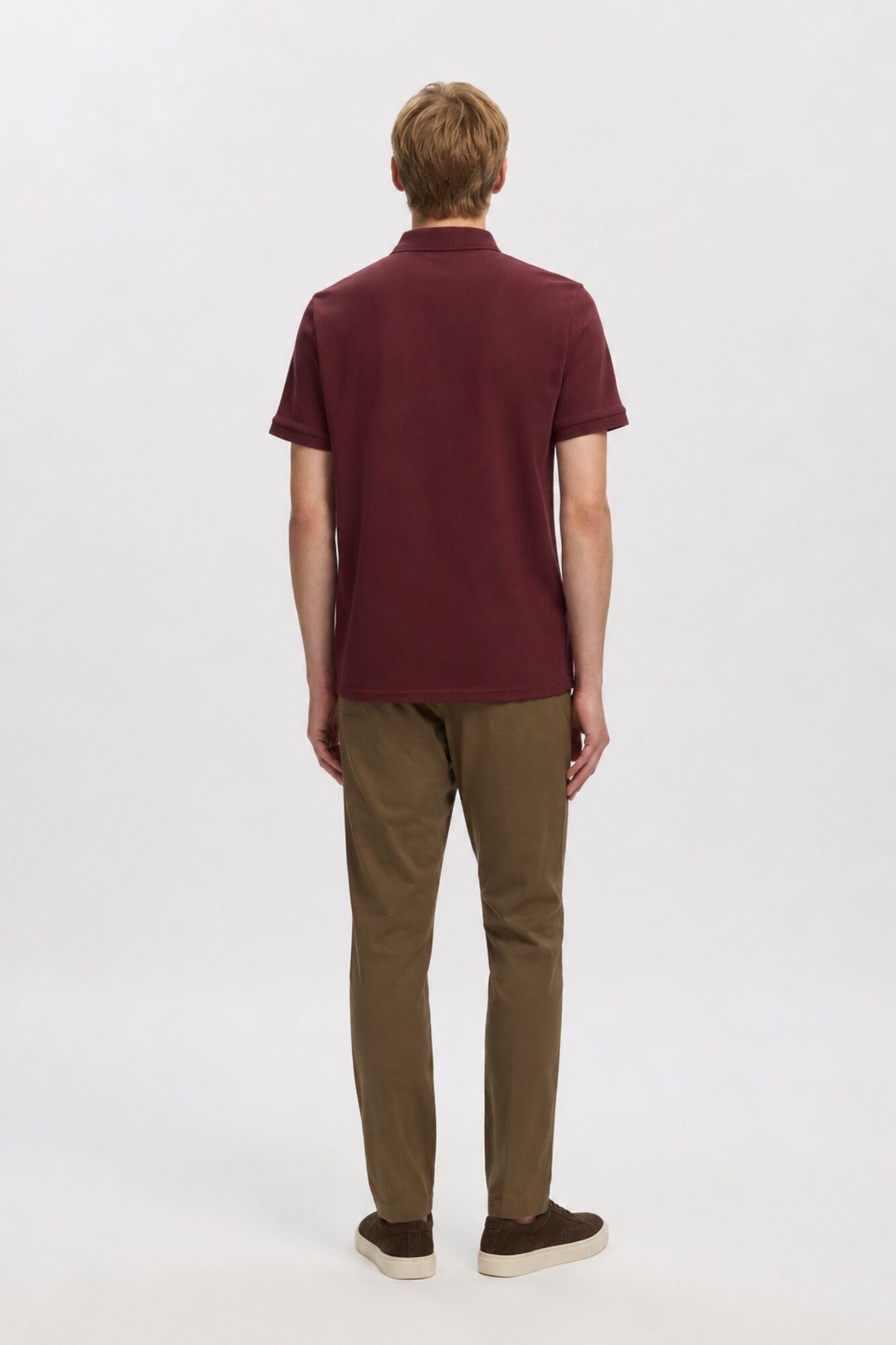 Selected Polo b&aacute;sico em piqu&eacute; Vermelho
