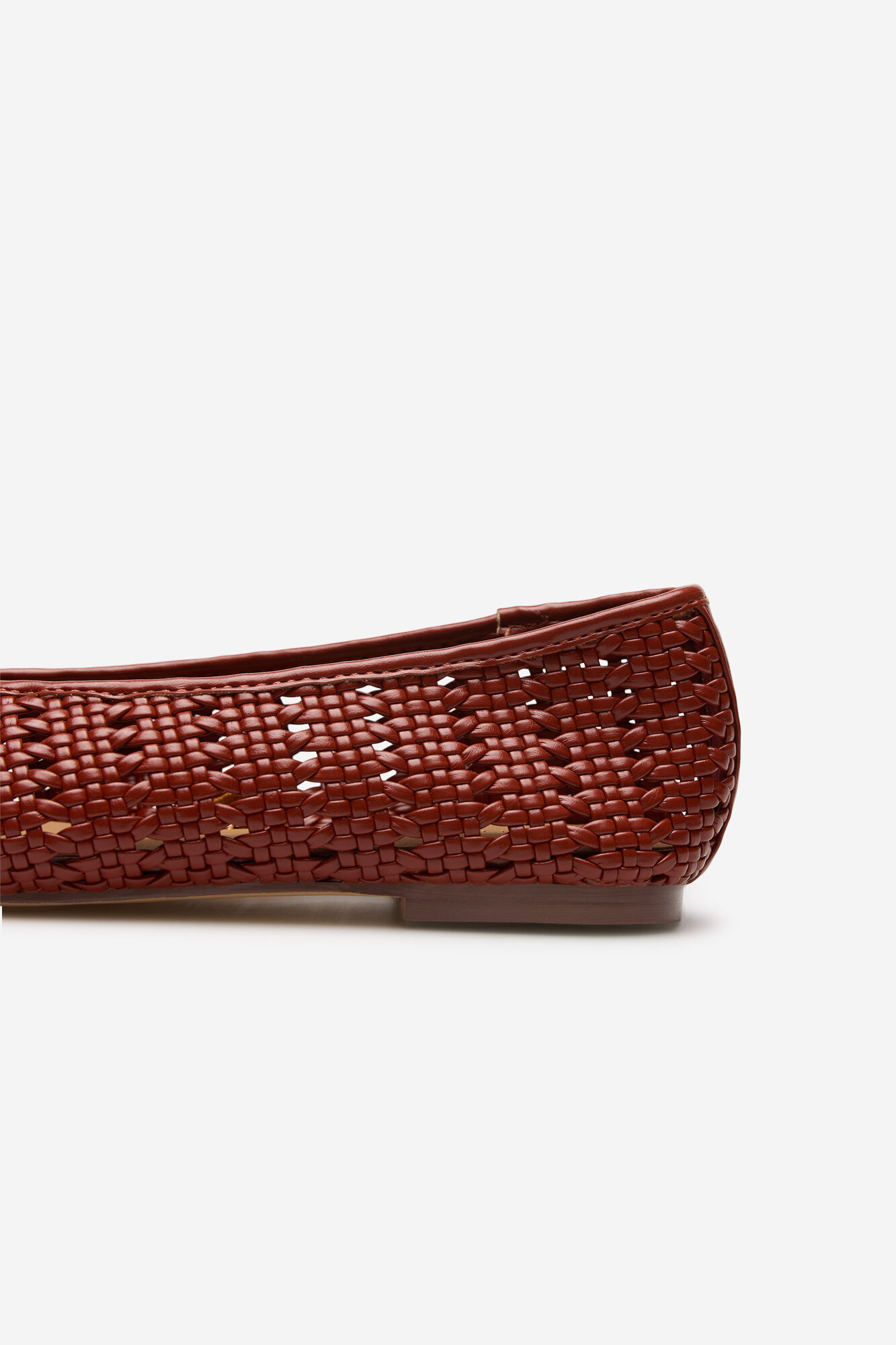 Cortefiel Braided ballerina Red
