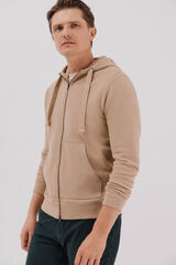 Cortefiel Hooded cardigan Beige