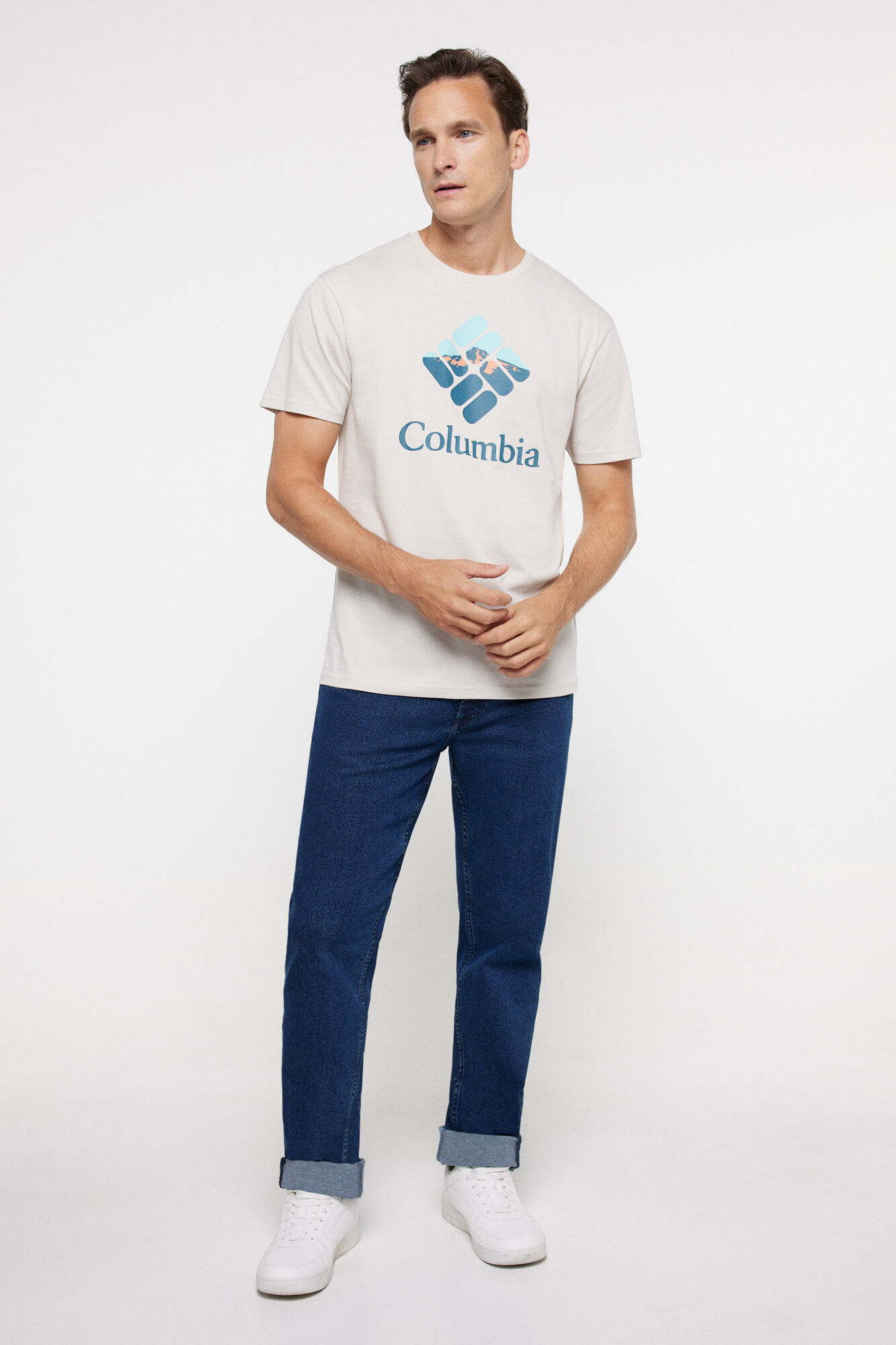 Columbia T-shirt Columbia Rapid Ridge&trade; costas para homem Tostado