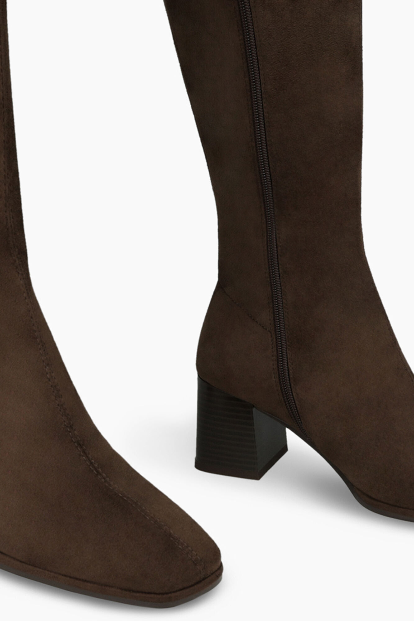 Lodi Suede boots with heels Dark brown