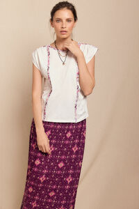 Slowlove Camiseta trançada franzida