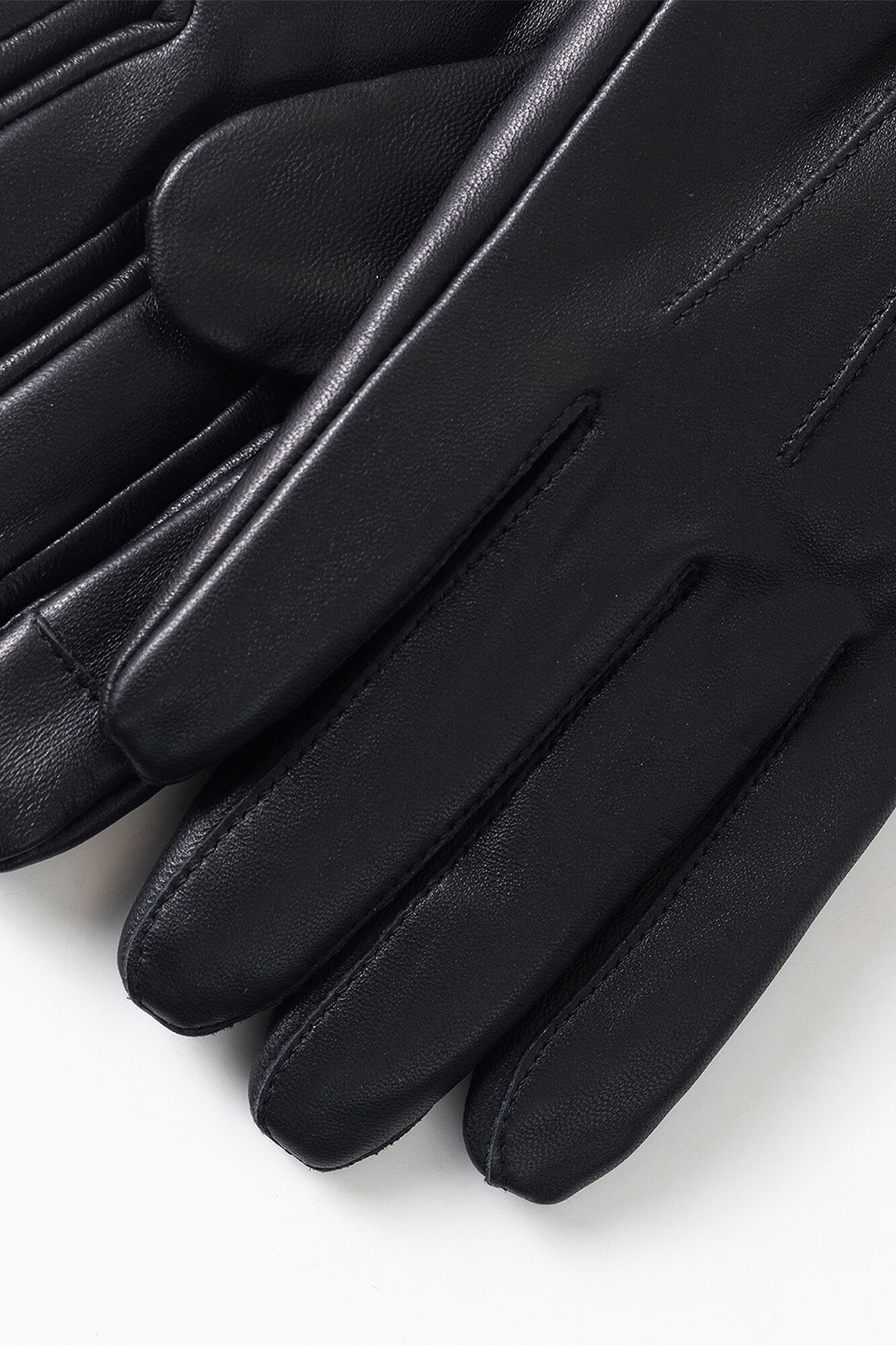 PuroEGO Luvas de pele pretas Preto