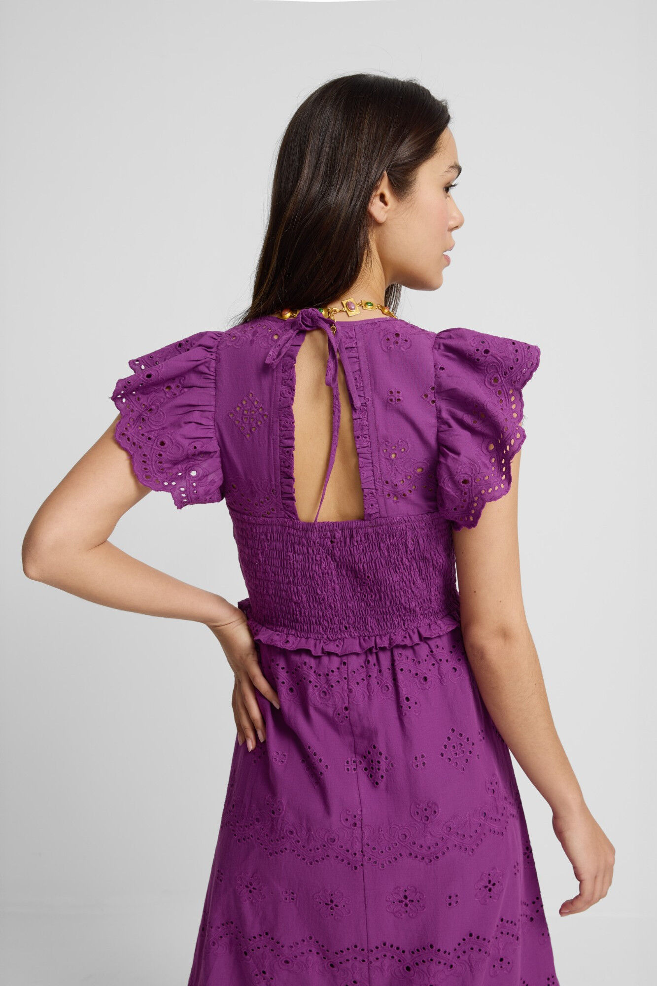Silbon Vestido calados Morado