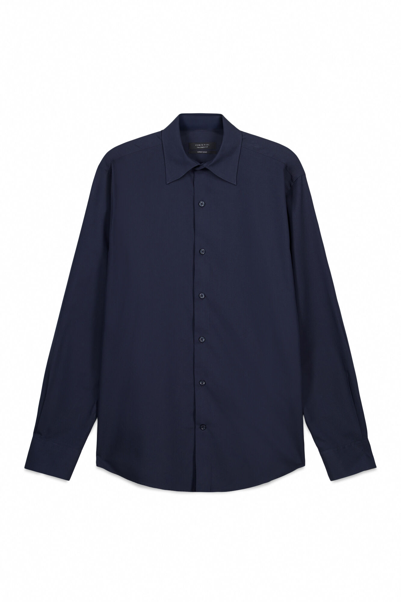 Cortefiel Plain tencel cotton dress shirt