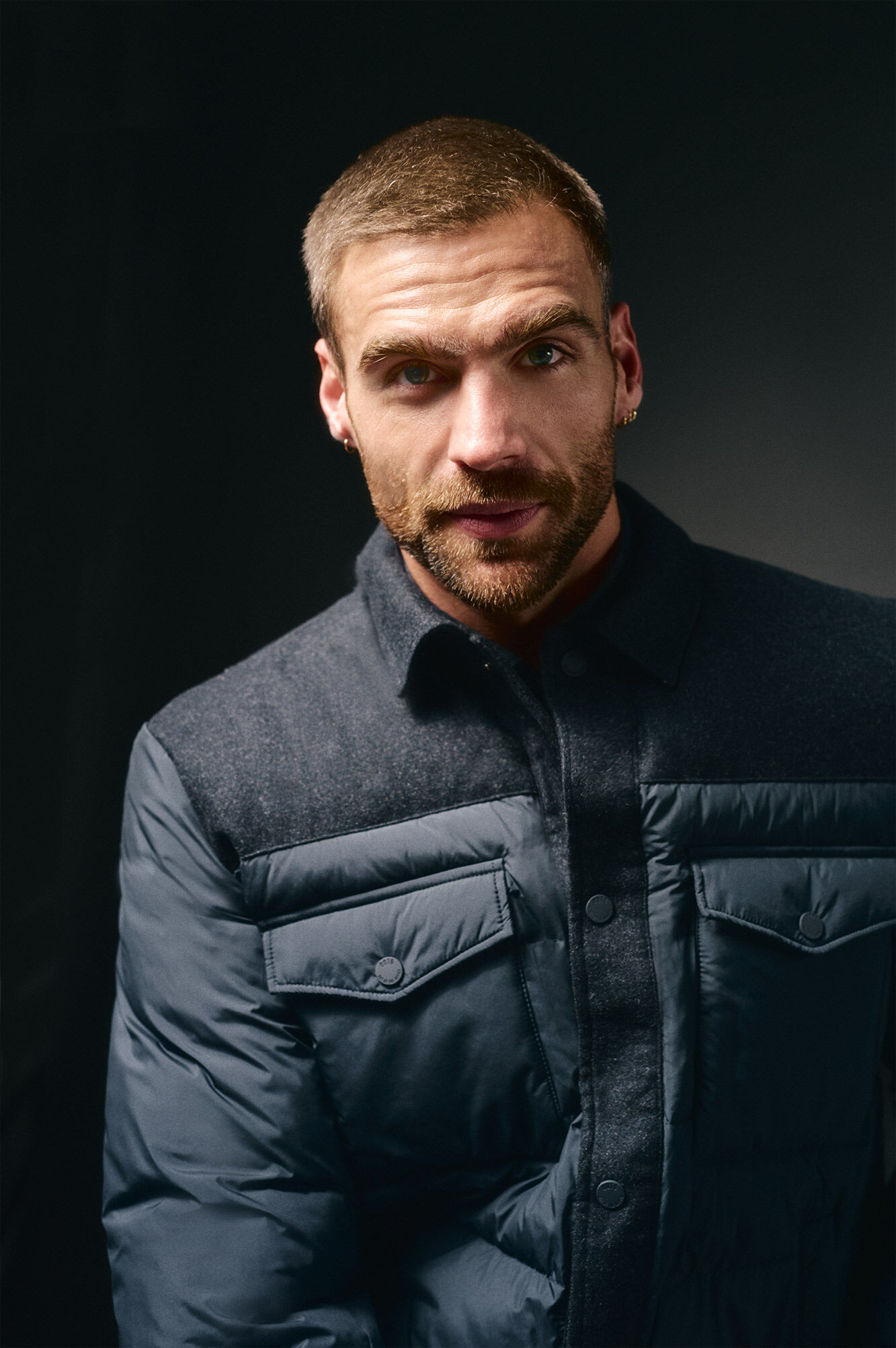 OOTO Sobrecamisa acolchoada com bolsos Azul