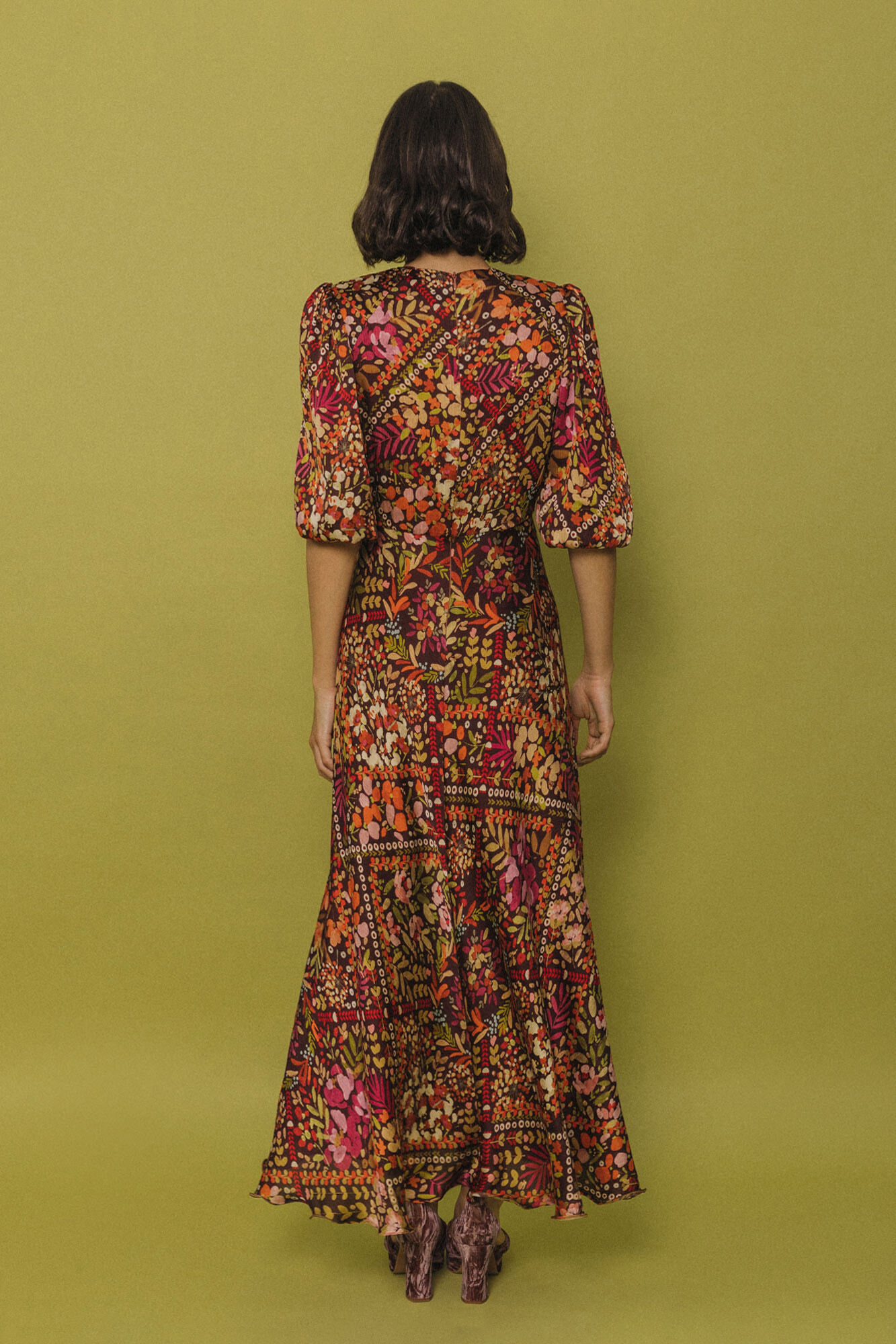 Cherubina Molly midi dress Brown