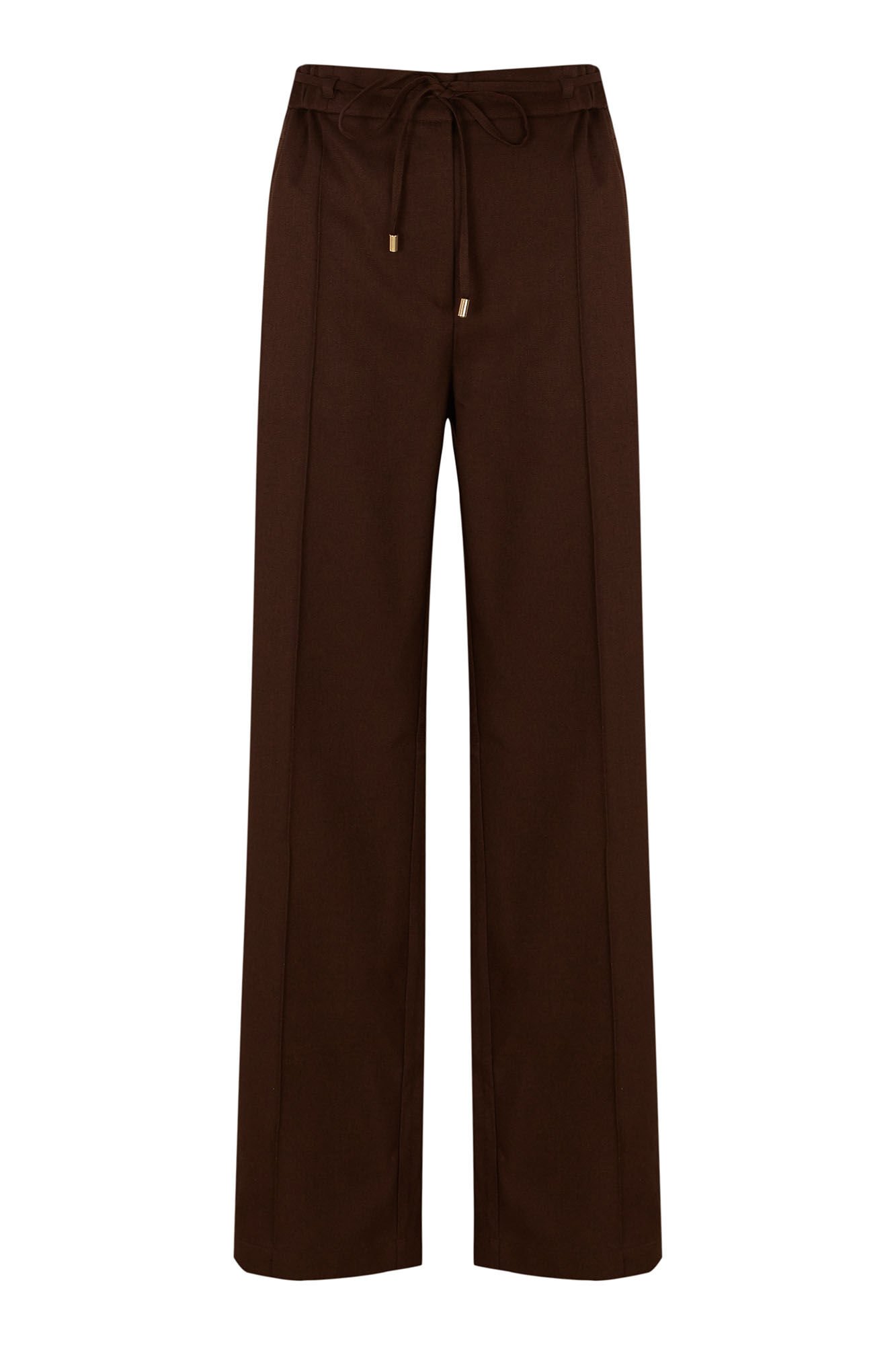 Cortefiel Dress pants with belt Brown