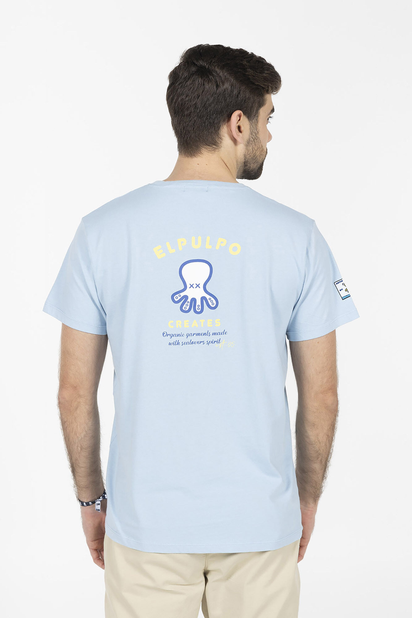 elPulpo Camiseta estampado mensaje Azul