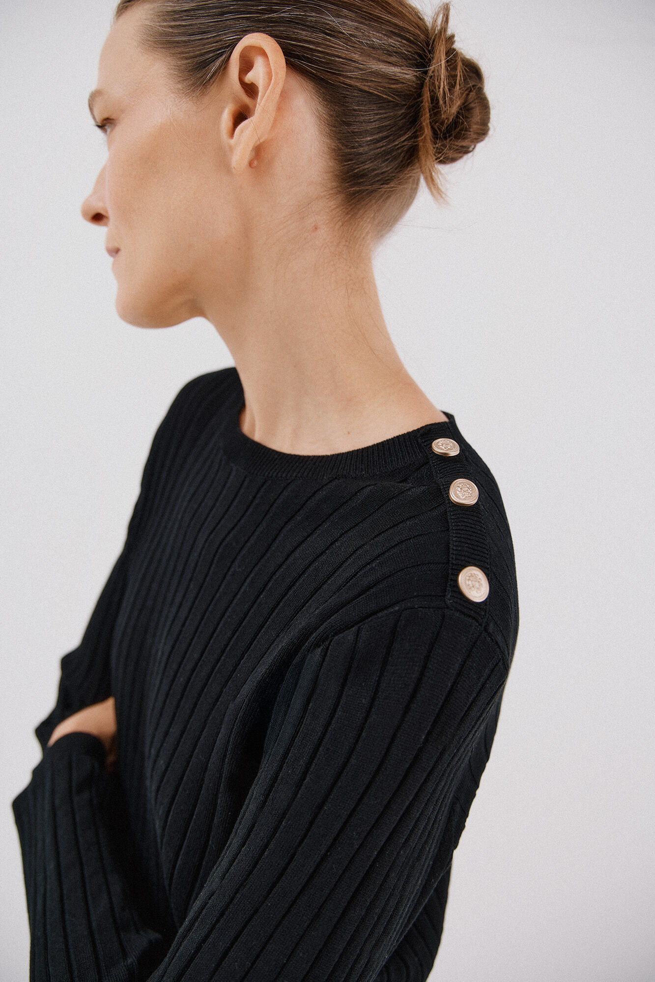 Cortefiel Jersey acanalado botones