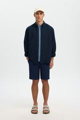 Selected Linen blend shirt Navy