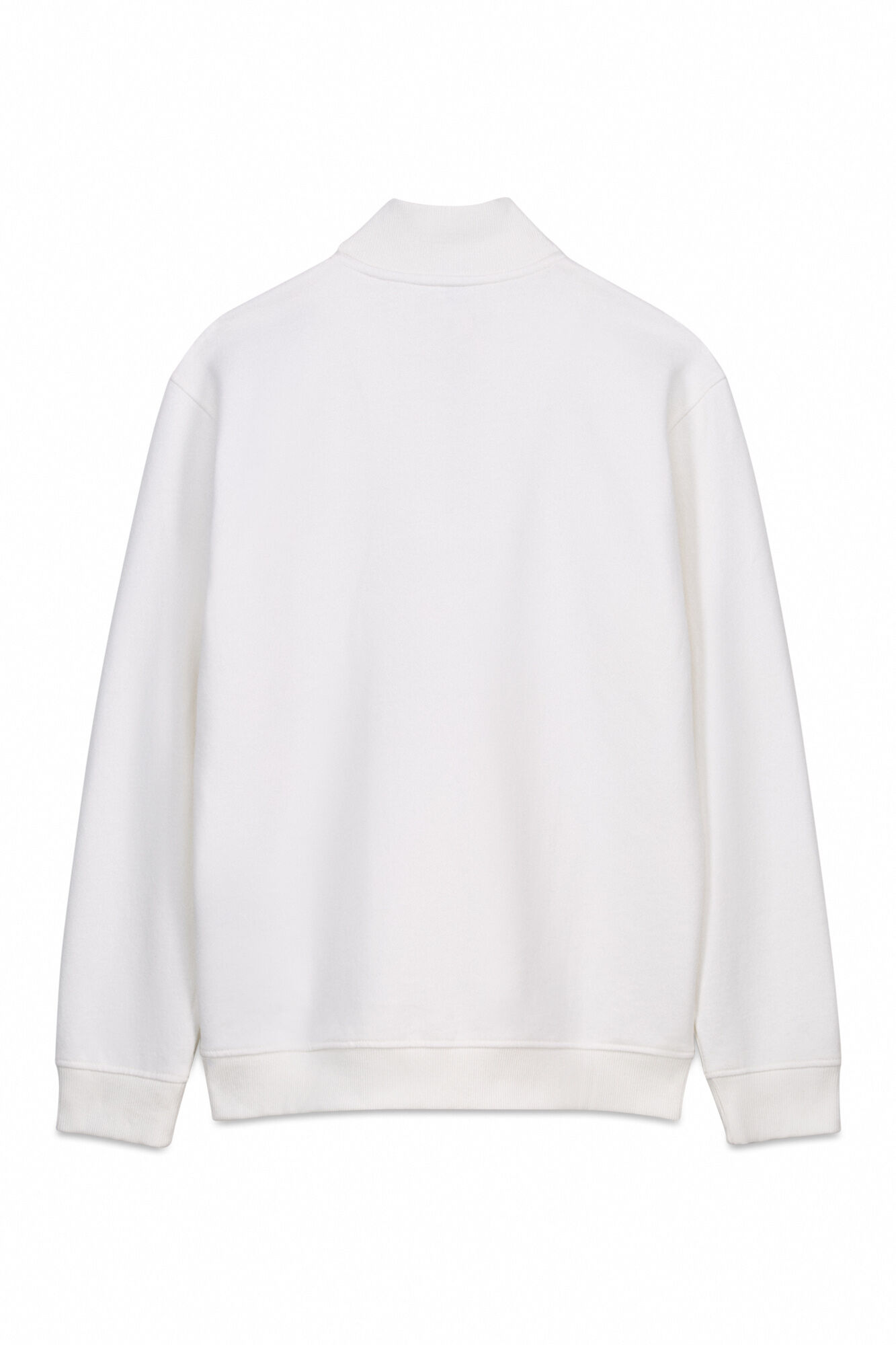 OOTO Sweatshirt com gola de fecho-&eacute;clair Branco