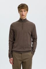 Selected Camisola gola alta Castanho