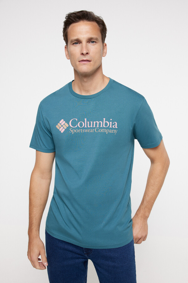 Cortefiel T-shirt Columbia homem CSC Basic Logo™ Azul